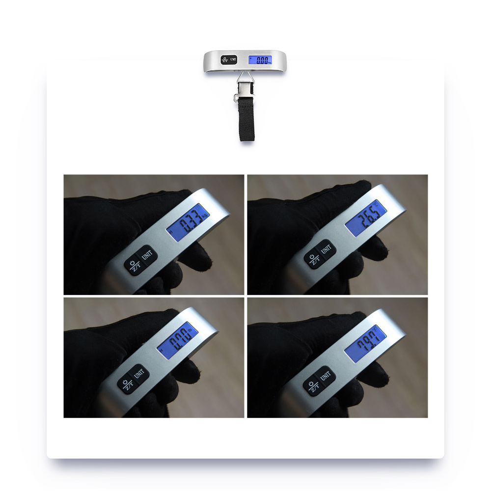 Hostweigh NS-14 LCD Mini Luggage Electronic Scale Thermometer 50kg Capacity Digital Weighing Device