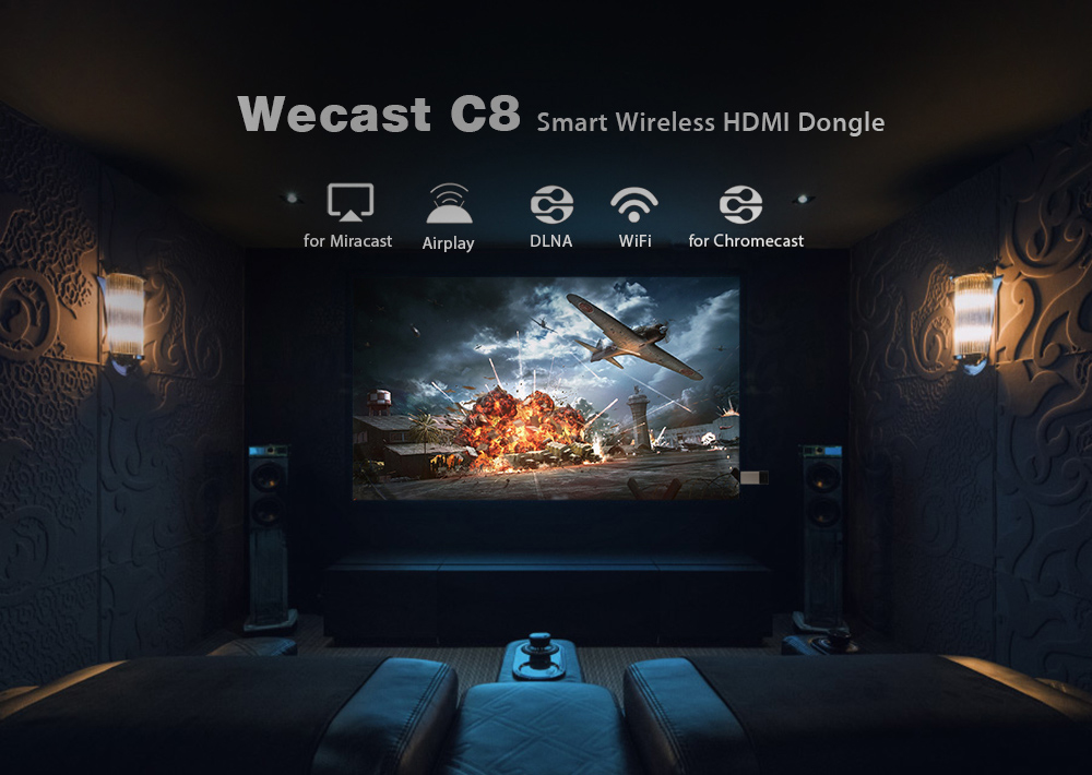 Wecast C8 Wireless HDMI Dongle for Chromecast / Miracast / Airplay / DLNA