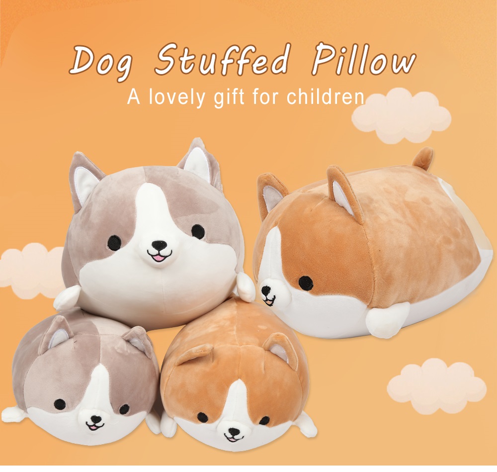 Dog Plush Toy Stuffed Cute Soft Cartoon Animal Pillow for Kids