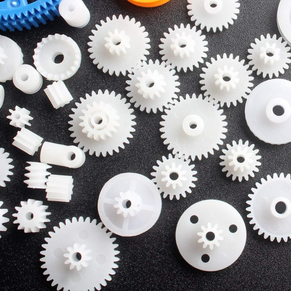 80Pcs Plastic DIY Robot Gear Kit Gearbox Motor Gear Set For DIY Car Robot