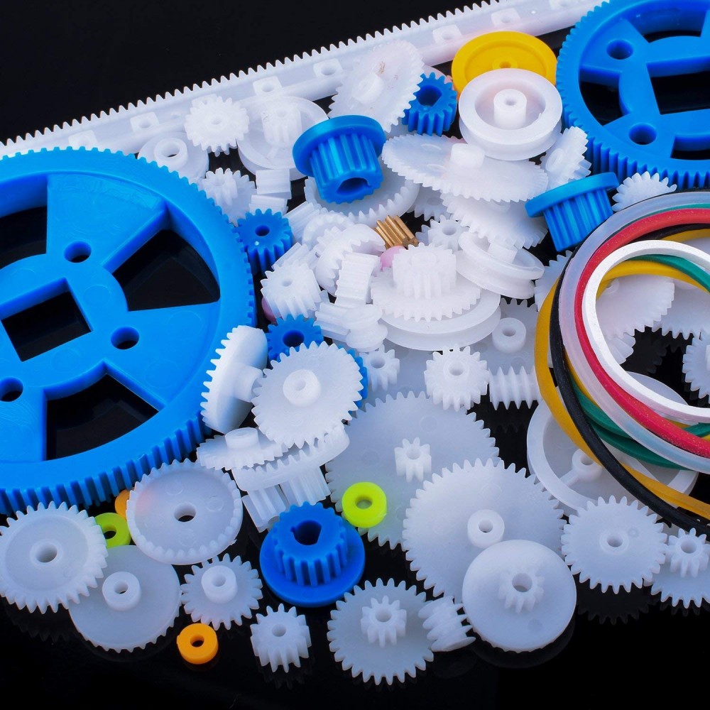 80 Pcs Plastic DIY Robot Gear Kit Gearbox Motor Gear Set For DIY Car Robot 
