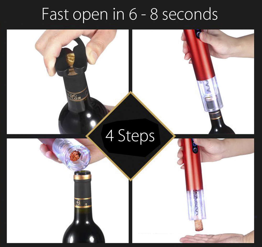 Electric Automatic Wine Stopper Opener with Foil Cutter