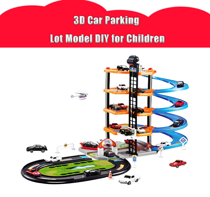 3D Car Parking Lot DIY Model Assembly Toy for Children