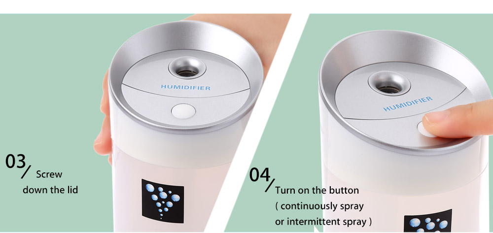 300ml Ultrasonic USB Mini Cup Humidifier for Bedroom Living Room