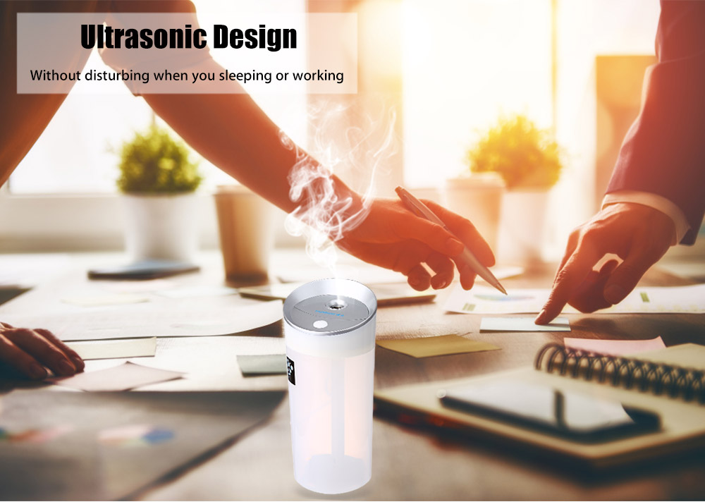 300ml Ultrasonic USB Mini Cup Humidifier for Bedroom Living Room