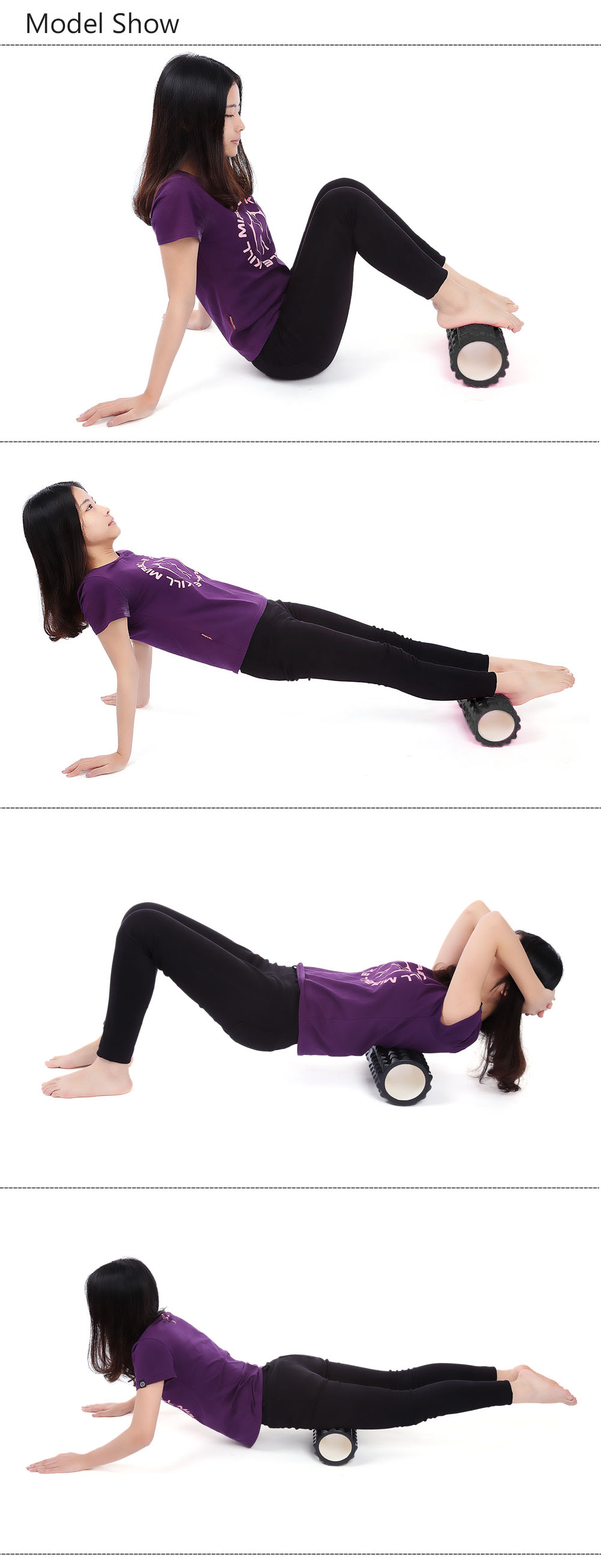 Gym Yoga Exercise Fitness Physio Massage Equipment EVA Foam Hollow Roller