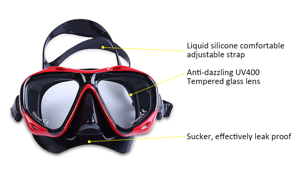 WHALE Professional Scuba Swimming Diving Mask Goggle