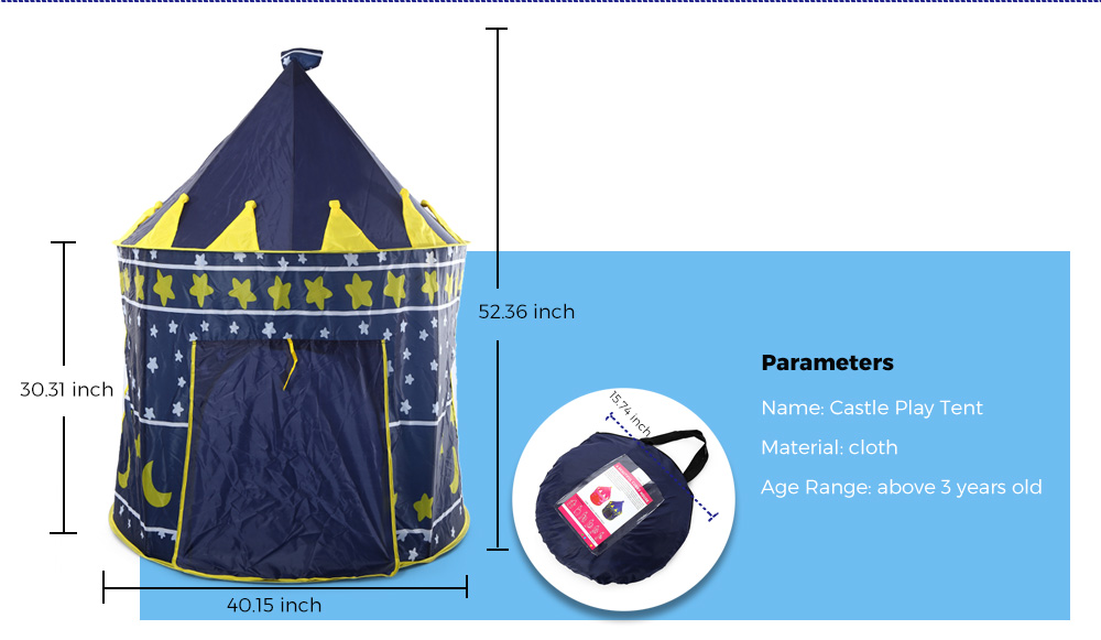 Kids Foldable Play House Portable Outdoor Indoor Toy Tent Castle Cubby