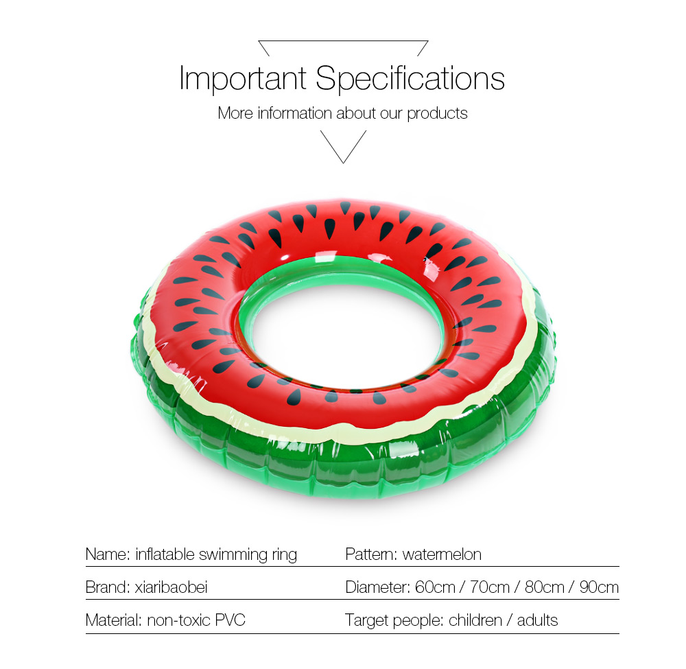 Watermelon Inflatable Swimming Ring Pool Float for Adult Children