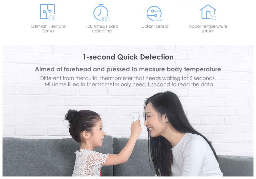 Xiaomi Mi Home iHealth Thermometer Electronic LED Digital Display Body Health Detector