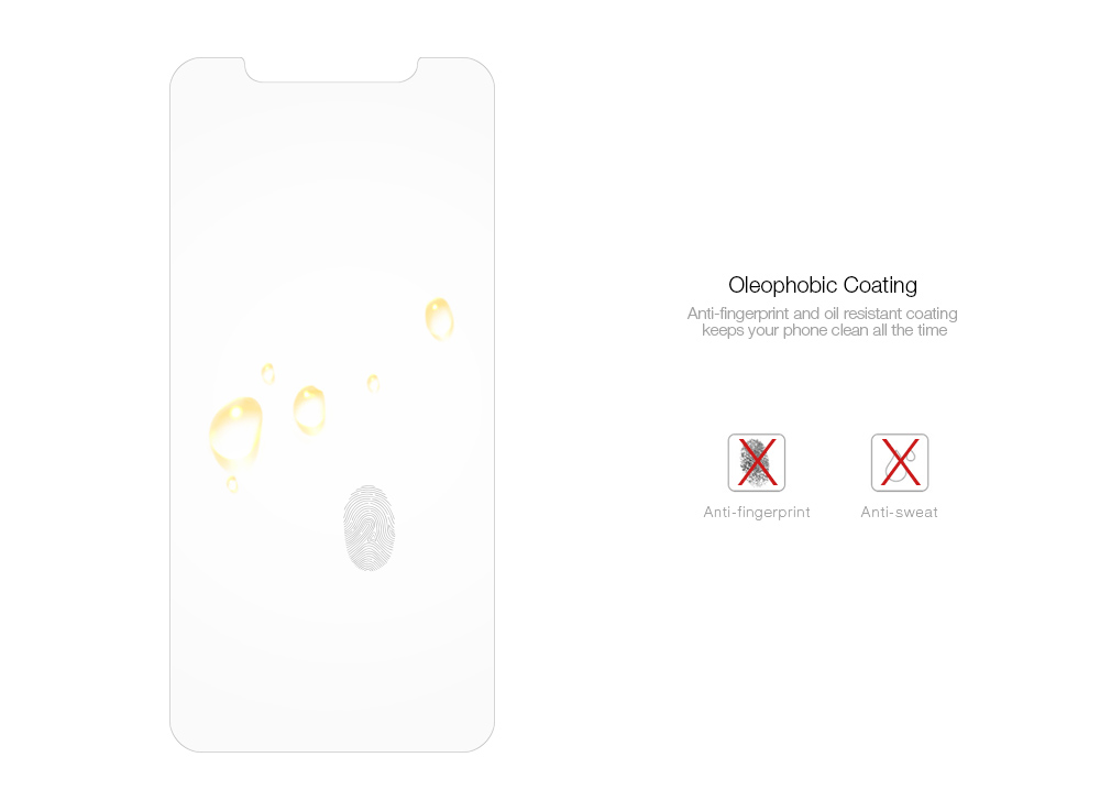 0.2mm 9H Hardness Explosion-proof Anti-scratch Tempered Glass Screen Protector for iPhone X