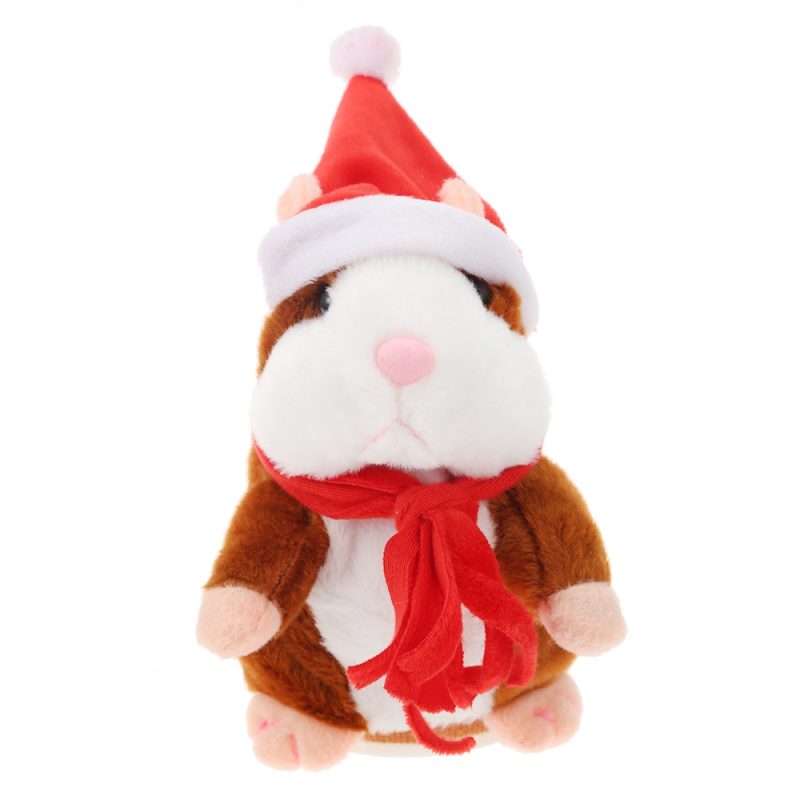 Christmas Style Cute Talking Hamster Plush Toy Sound Record - Yoibo