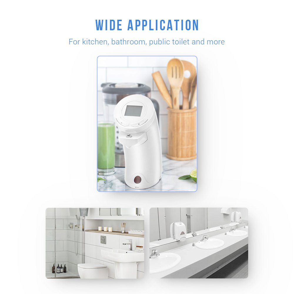 AD - 04 200ml Touchless LCD Display ABS Automatic Soap Sanitizer Lotion Dispenser for Kitchen Bathroom