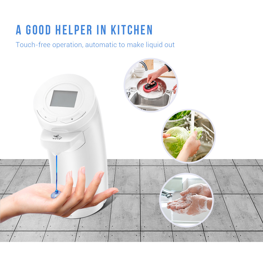 AD - 04 200ml Touchless LCD Display ABS Automatic Soap Sanitizer Lotion Dispenser for Kitchen Bathroom