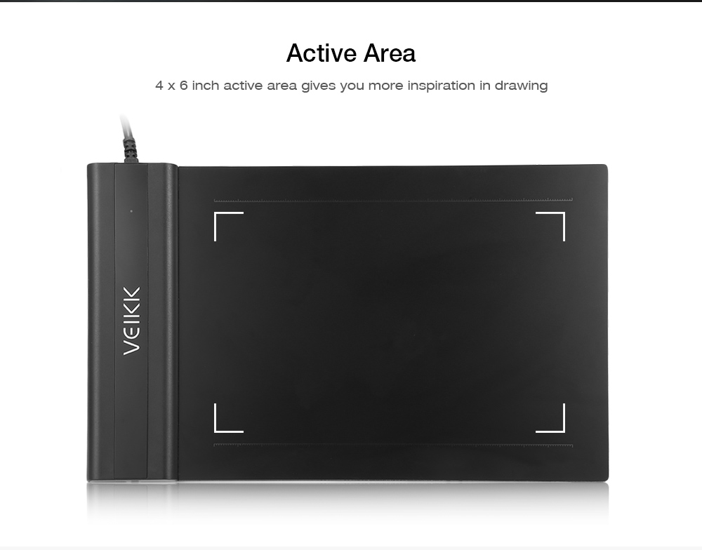 VEIKK S640 4 x 6 inch Digital Drawing Tablet with Battery-free Pen