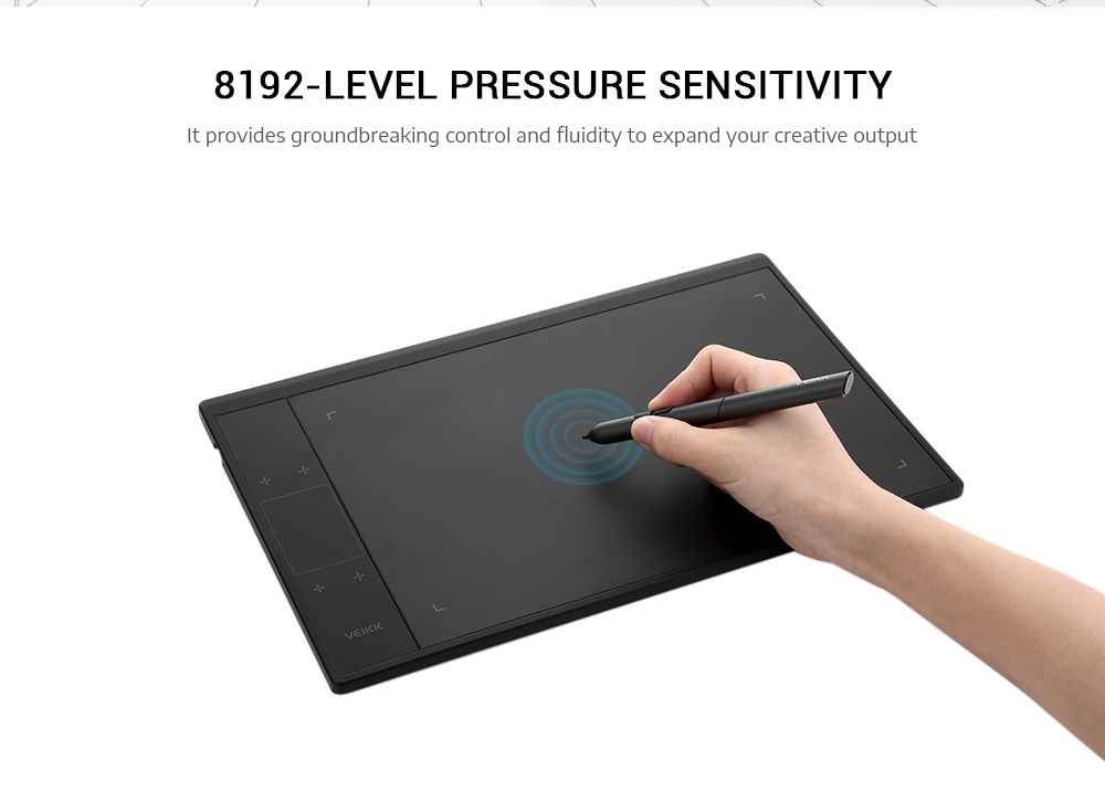 VEIKK A30 10 x 6 inch Digital Drawing Tablet with 8192 Levels Passive Pen 