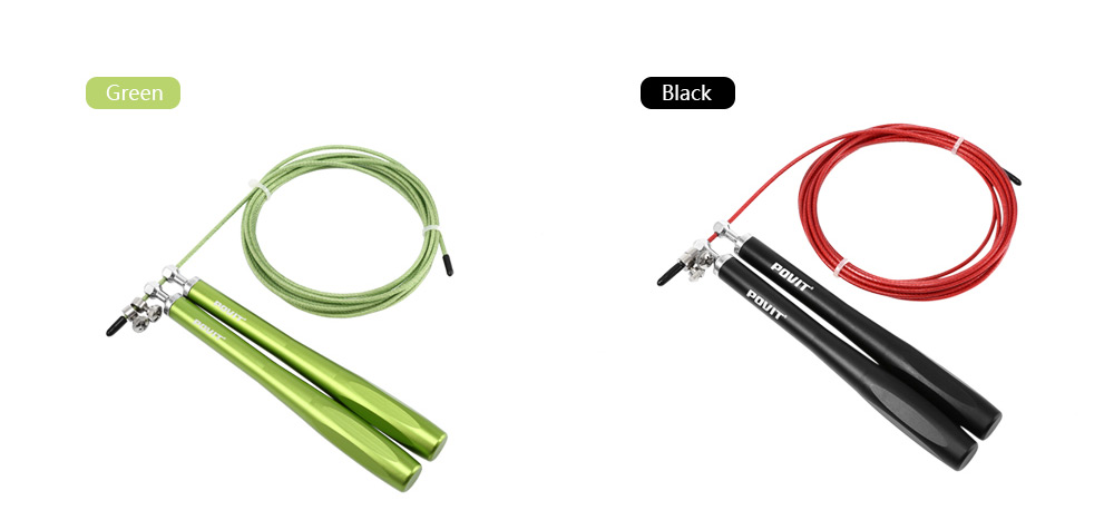 Povit P - 12x Jump Rope with Adjustable Aluminium Alloy Handles Fitness Training