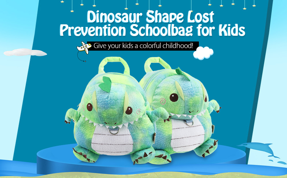 Dinosaur Shape Lost Prevention Schoolbag for Kids