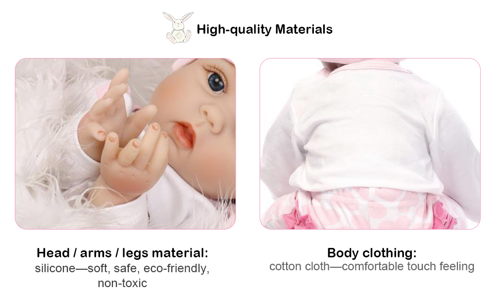 NPK Simulated Cute Soft Touch Lifelike Silicone Baby Girl Reborn Toy