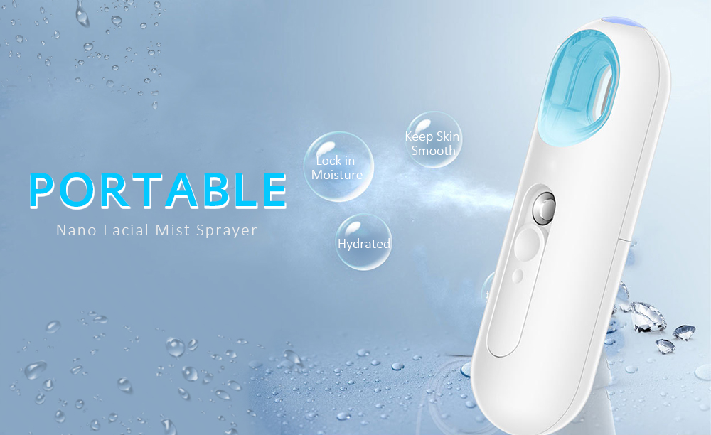 Portable Nano Mist Spray Facial Steamer Moisturizing Sprayer 