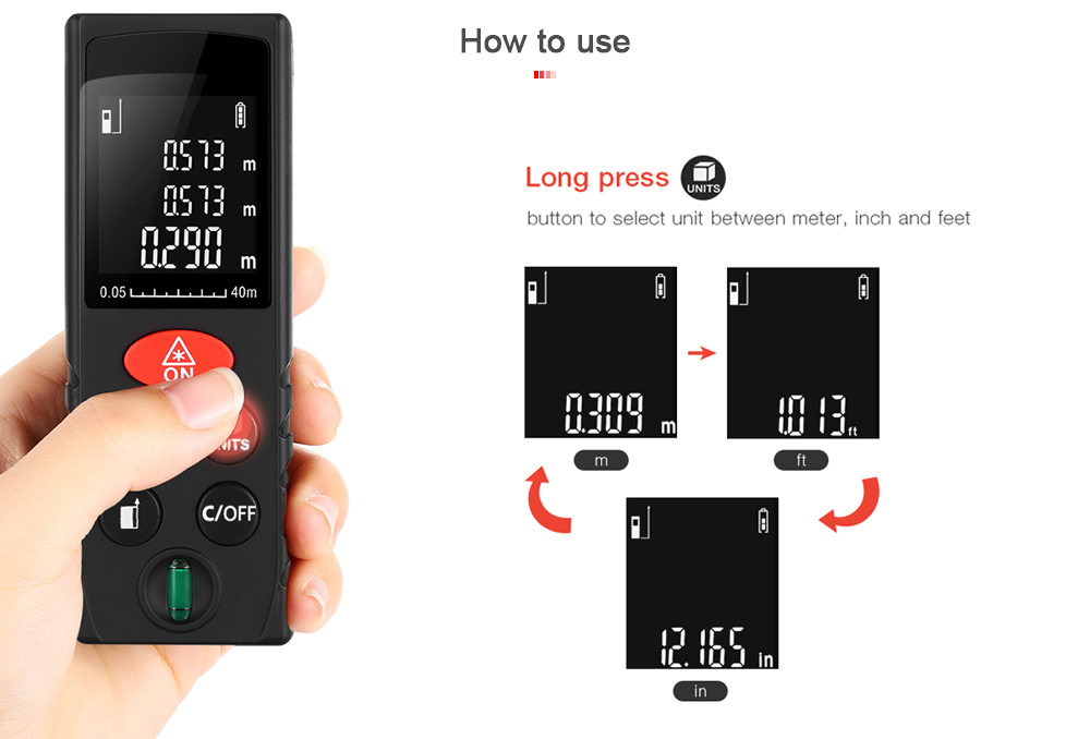 D40 Digital Laser Distance Meter Diastimeter