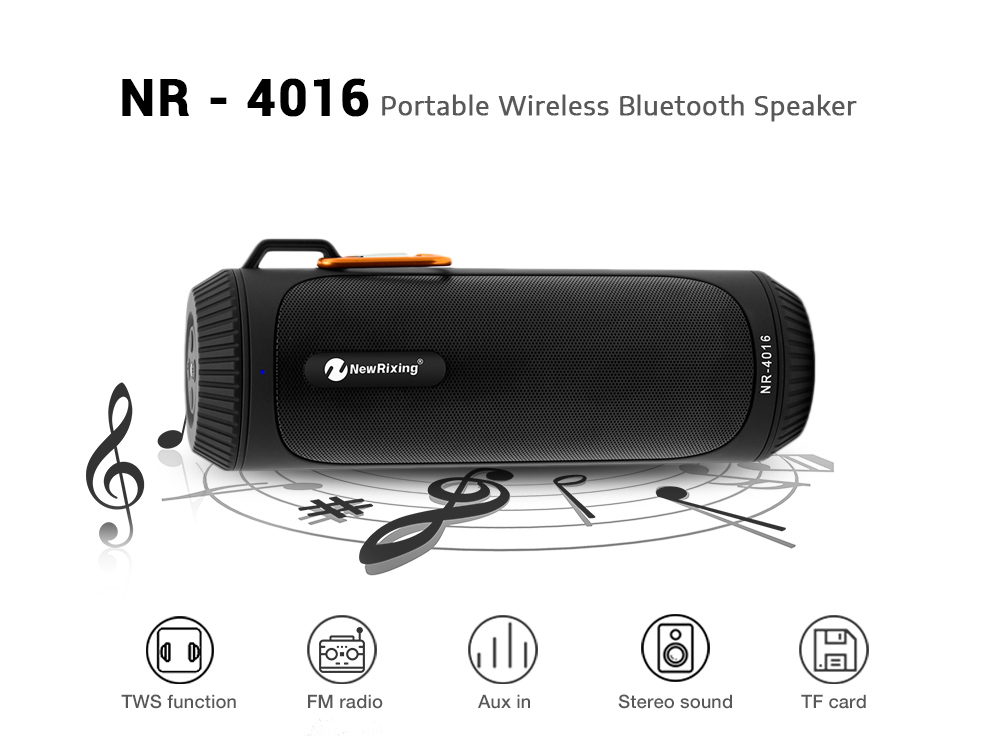 NewRixing NR - 4016 Outdoor Wireless Bluetooth Stereo Speaker Portable Player