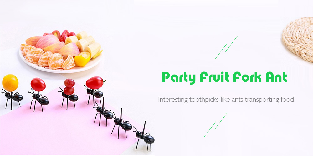 Party Ant Toothpick Diligent Ants Fruit Fork A Box of 12