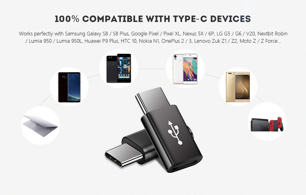 USB Type-C To Micro USB Data Charging Adapters Converters 4PCS