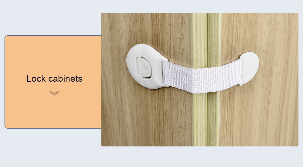 DIHE JJ0154 Child Safety Locks Simple Efficient for Cabinet / Refrigerator / Drawer
