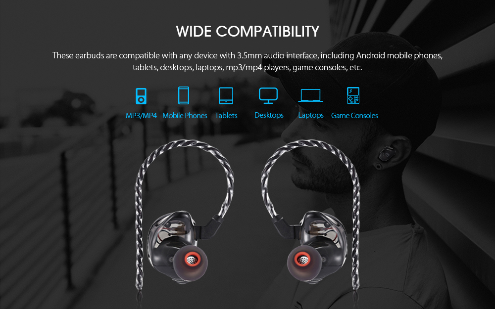 Alfawise V10 8 Drives Hybrid HiFi In-ear Headphones