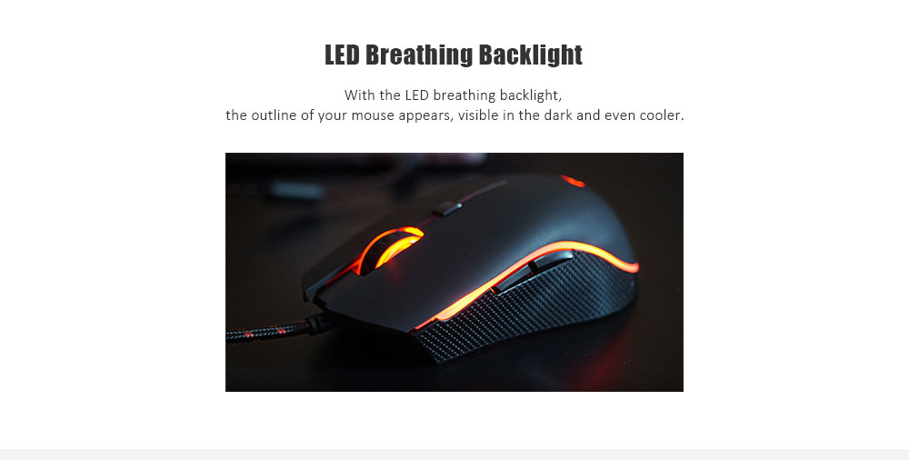 Motospeed V40 Professional USB Wired Gaming Mouse with LED Backlit Display