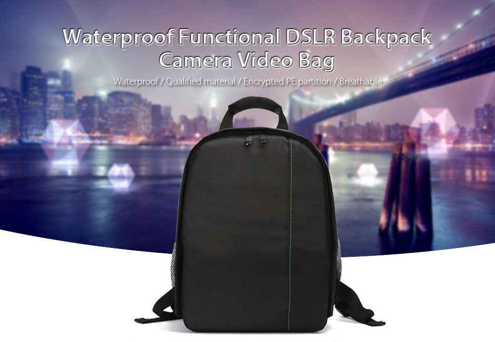 Waterproof Multifunctional DSLR Camera Video Shoulder Bag for Photographer