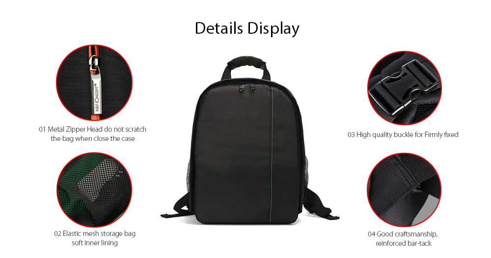 Waterproof Multifunctional DSLR Camera Video Shoulder Bag for Photographer