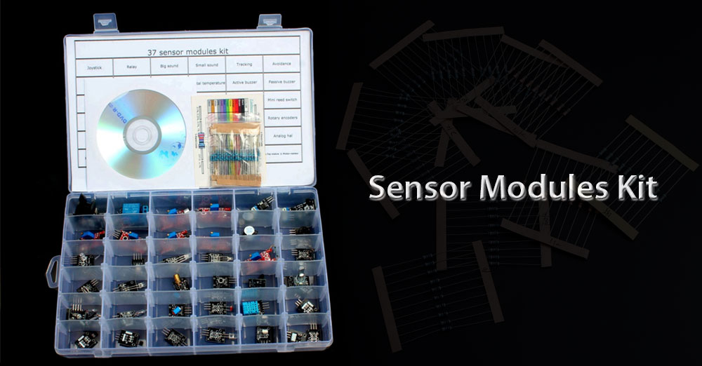 37 in 1 Sensor Modules Kit with Tutorial for Arduino MEGA Nano Raspberry Pi