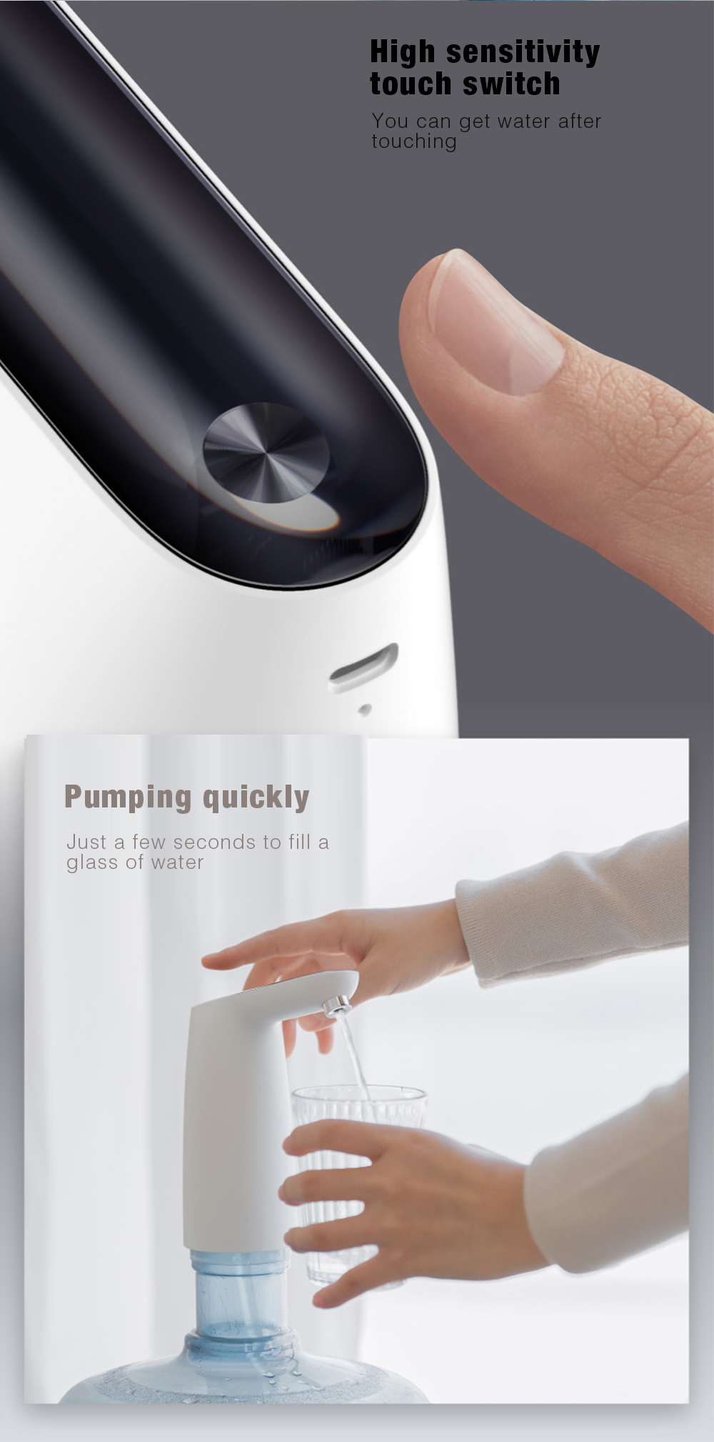 Portable Touch Type Wireless Drinking Water Pump