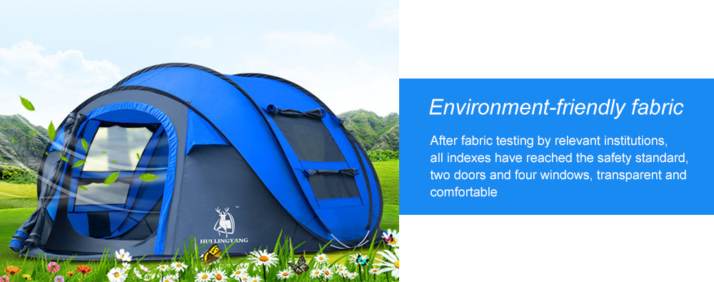 HUILINGYANG Automatic Tent 3 - 4 People Camping Outdoor Supplies