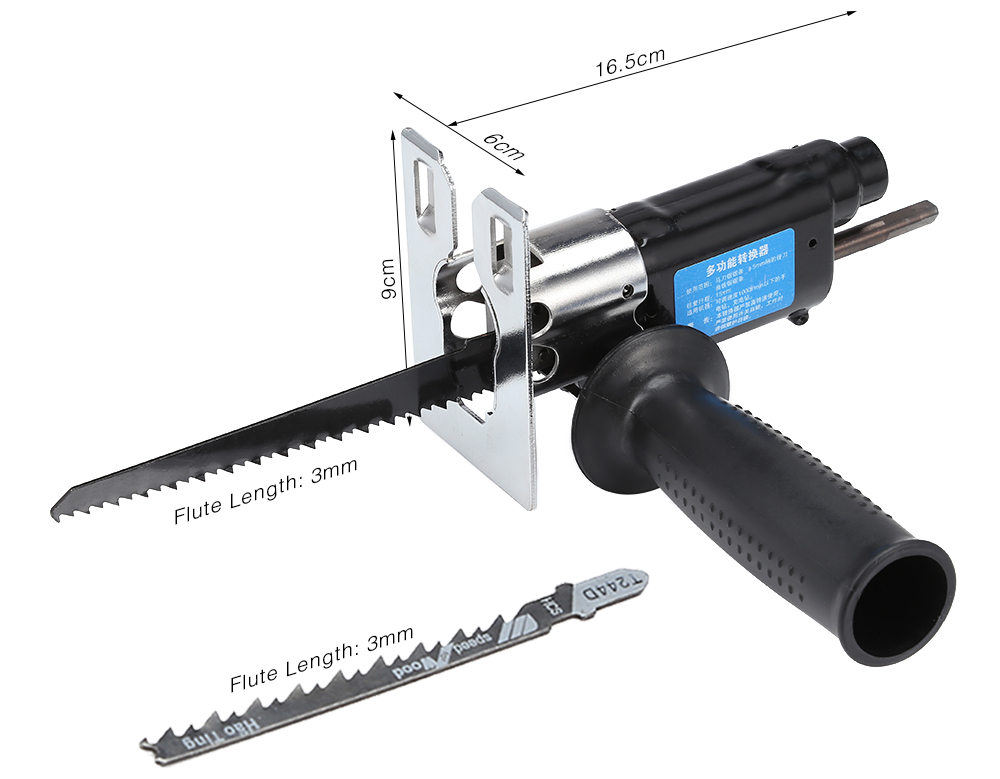 Multifunction Reciprocating Saw Attachment Change Electric Drill for Wood Metal Cutting