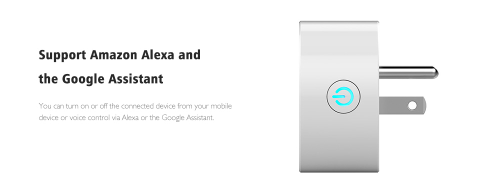 Alexa Voice Timing Wireless WiFi Smart Socket Mobile APP Remote Control Plug