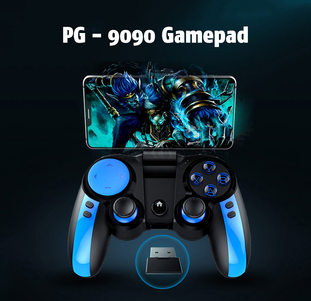 iPEGA PG - 9090 Replaceable Cross Key / Elastic Phone Holder / Custom Button Function / Flexible Joystick Bluetooth 4.0 2.4GHz Receiver Gamepad