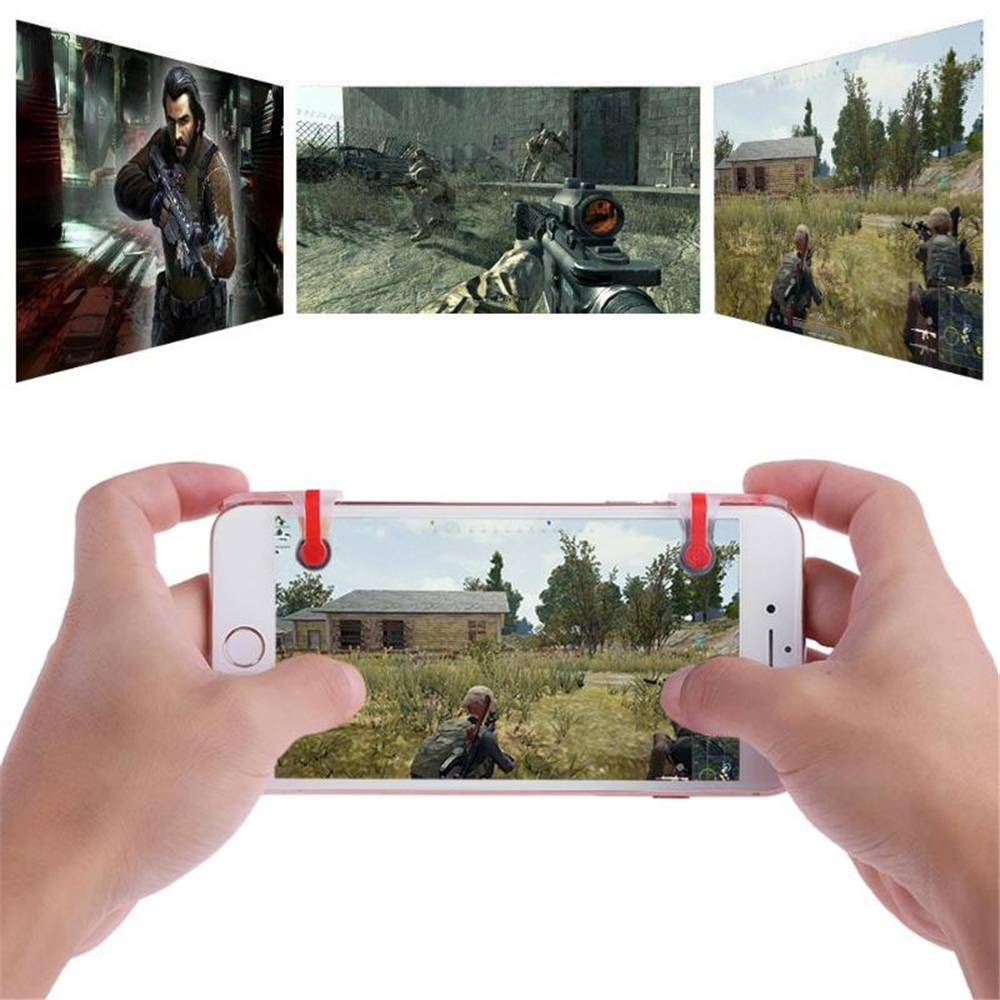 MN Mobile Phone Gaming Fire Button Key Joysticks Game Shooter Controller 1 Pair