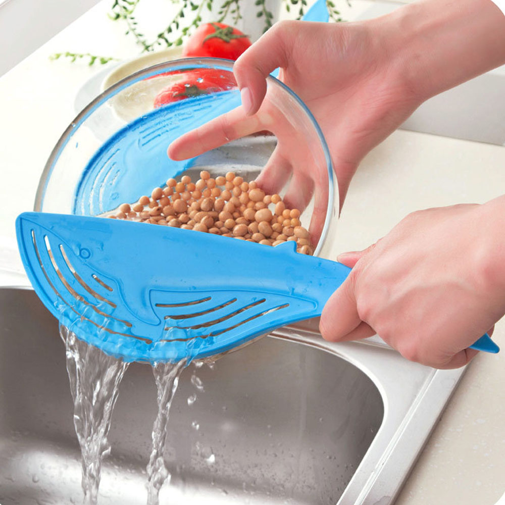 Cooking Tools Kitchen Tool The Whale Shaped Handle Type Water Filter Frame Rice Washer Creative