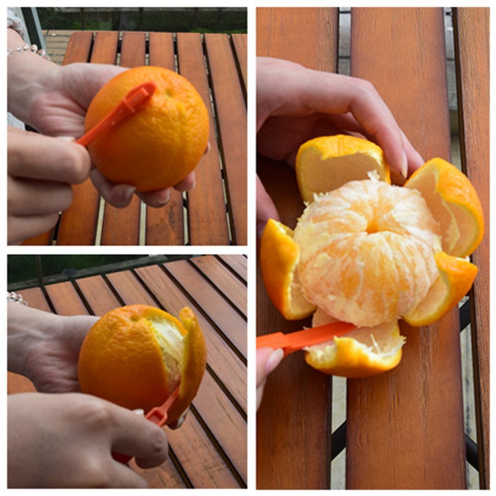 2 Pcs Creative Long Section Orange Peeler Citrus Slicer Skin Remover