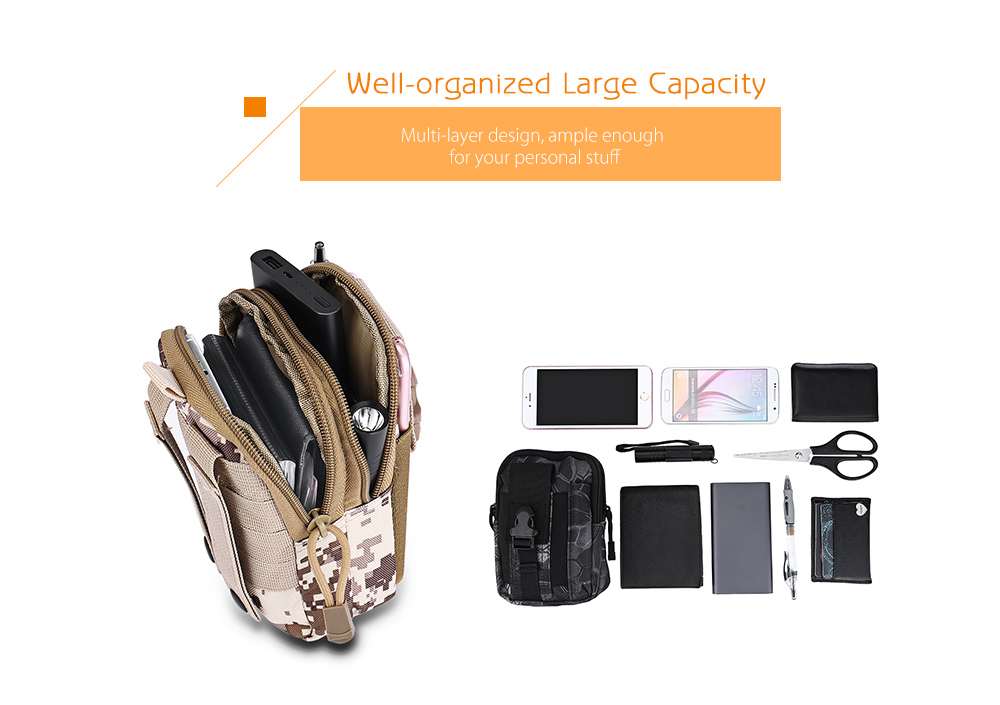 Outlife Tactic Molle Multifunction Waterproof Outdoor Sports Waist Bag