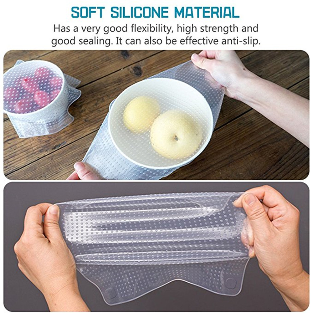 Silicone Bowl Covers Stretch Food Saver Wrap