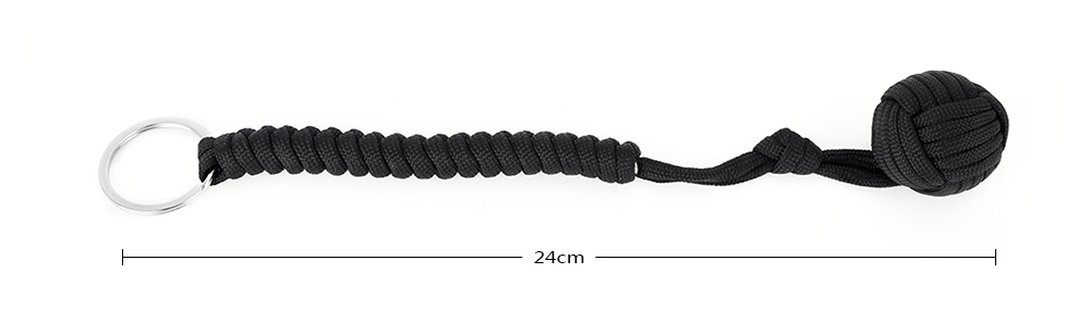 Monkey Fist Parachute Rope Self-defense Keychain Key Ring Safety Survival String 1PC