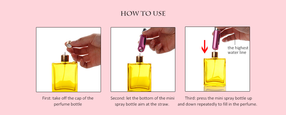 Mini Perfume Spray Bottle Refillable Atomizer for Party Traveling