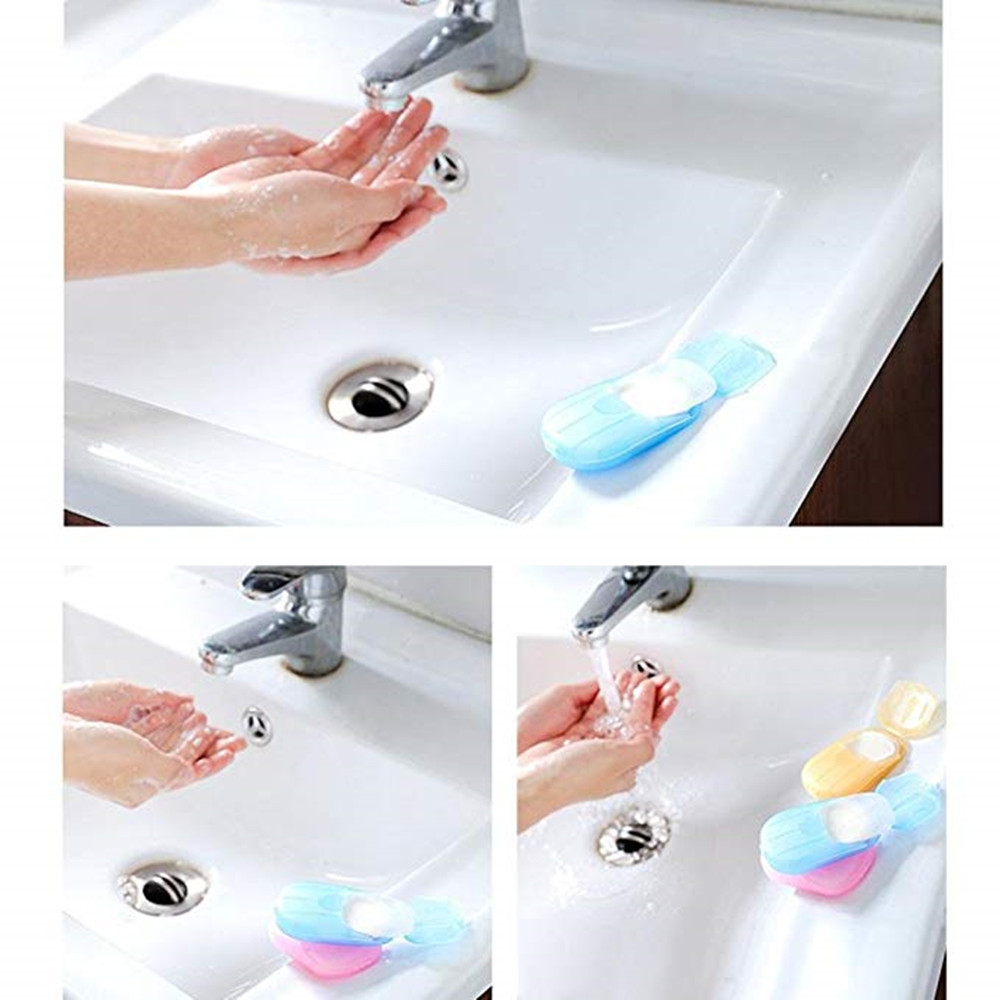 20-PACK Portable Hand Wash Bath Soap Tablets Toilet Paper Travel Goods