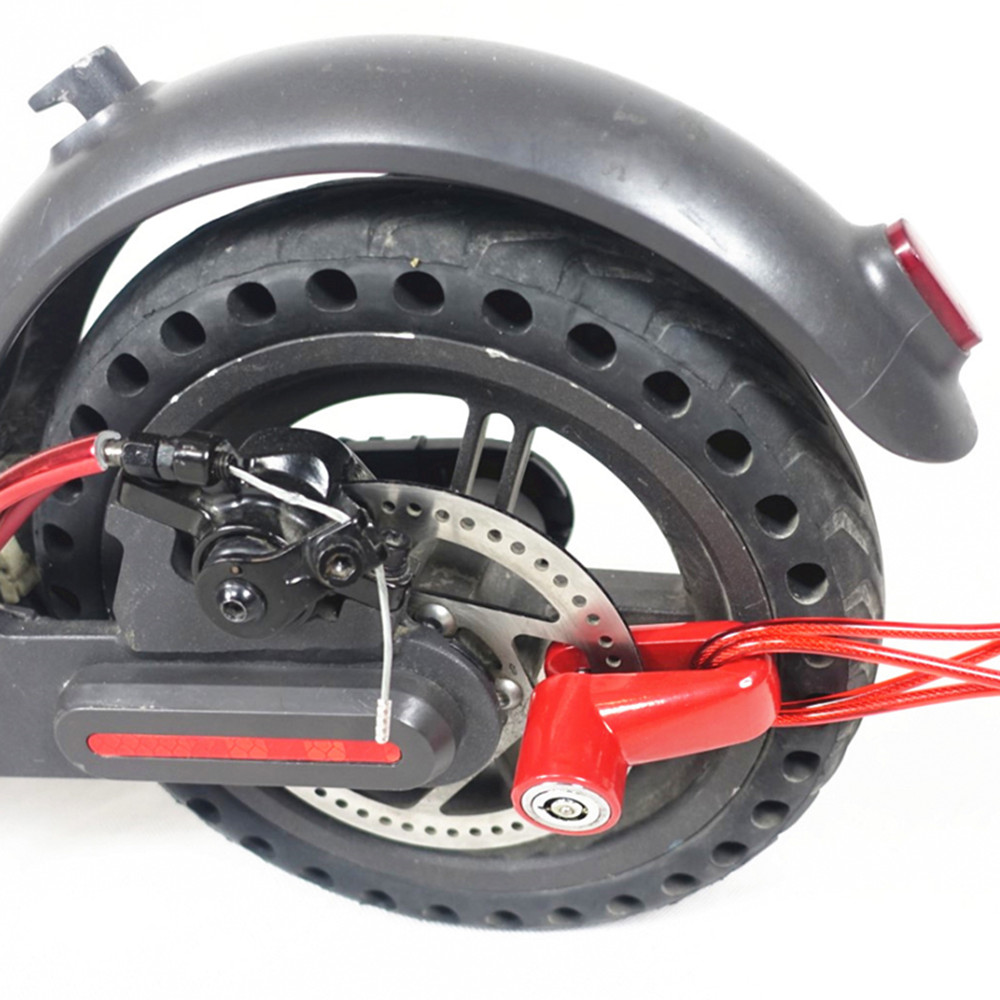 Electric Scooter Anti-Theft Disc Brakes Lock with Steel Wire for Xiaomi M365