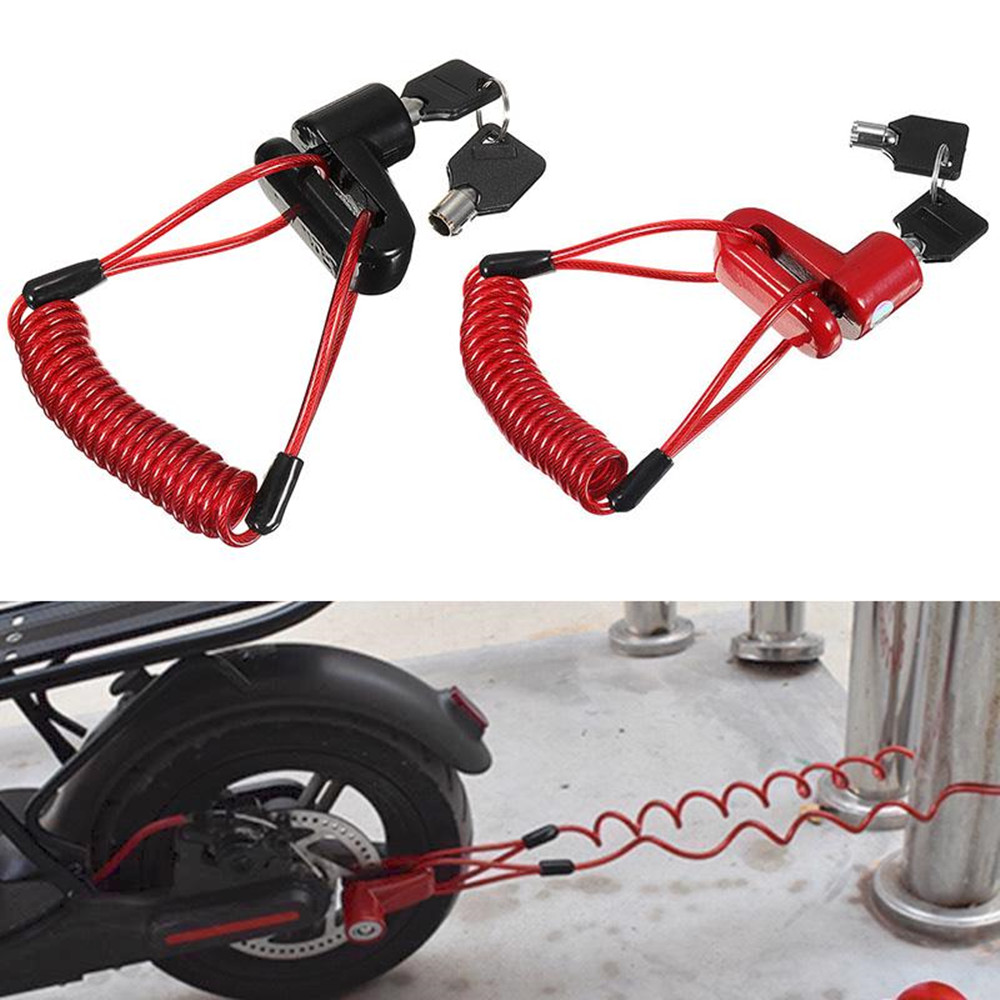 Electric Scooter Anti-Theft Disc Brakes Lock with Steel Wire for Xiaomi M365