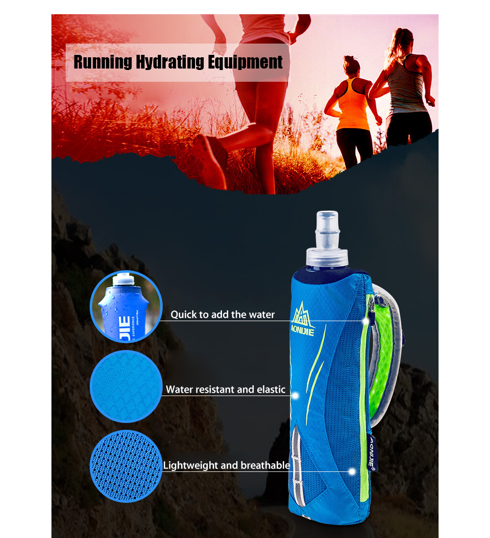 AONIJIE Outdoor 500ML Running Handheld Water Bottle 5.5 inch Phone Hydration Pack